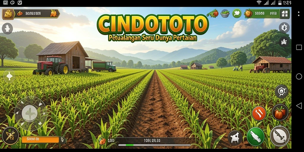 Screenshot menunjukkan aktivitas seru dalam bertani di CINDOTOTO.