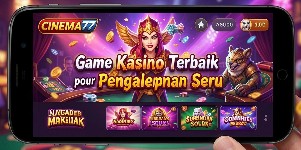 Screenshot CINEMA77 menampilkan gameplay Kasino yang mengasyikkan dan menarik.