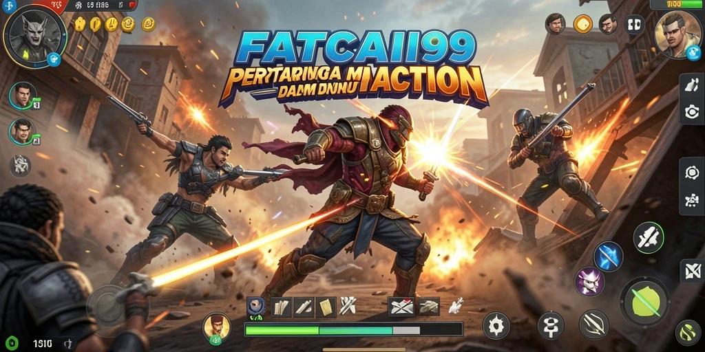Tampilan gameplay yang mendebarkan di <strong>FATCAI99</strong>, menunjukkan aksi yang intens.