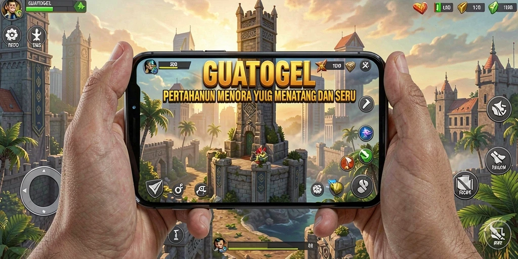 Tampilan gameplay GUATOGEL yang menegangkan dalam Tower Defense.