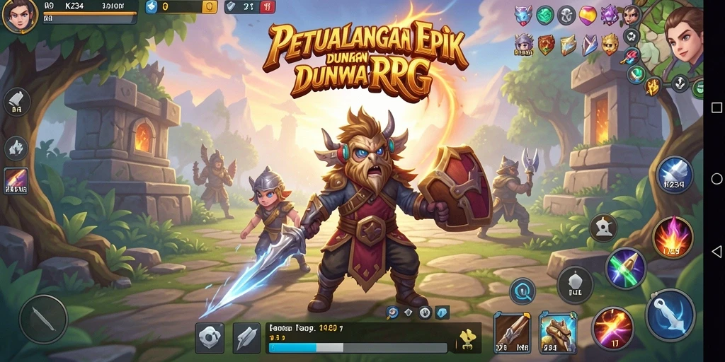 Tangkapan layar gameplay K234 menampilkan aksi pertempuran seru dalam dunia RPG.