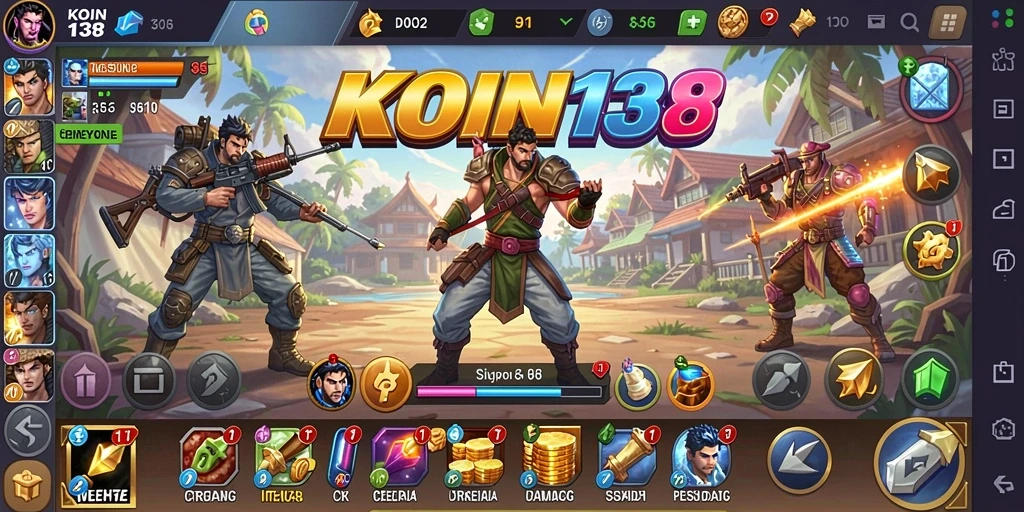 Tampilan gameplay mendebarkan dalam KOIN138 dengan strategi yang cerdas.