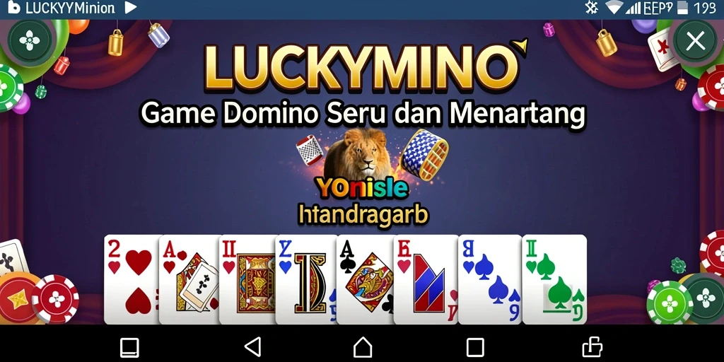 Tampilan gameplay seru LUCKYMINO yang penuh aksi.