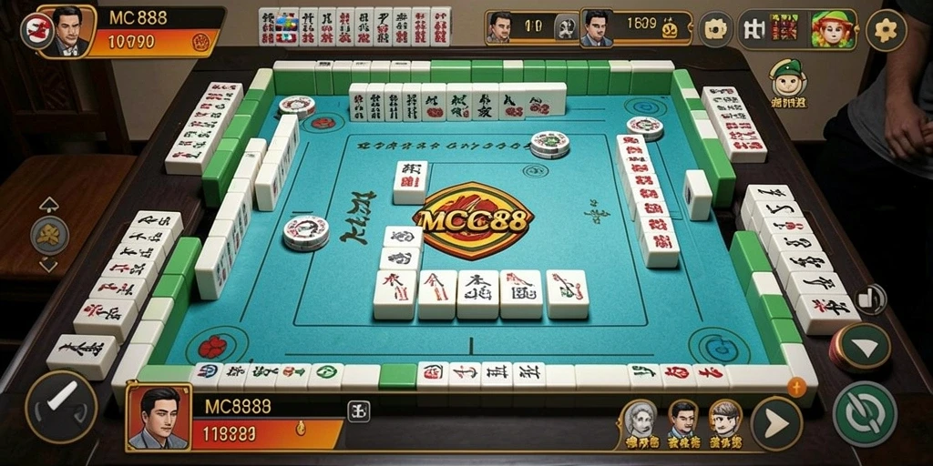 Screenshot gameplay MC888 yang menunjukkan aksi seru Mahjong.