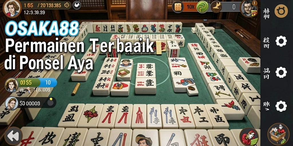 Tampilan menarik dari gameplay Mahjong OSAKA88.