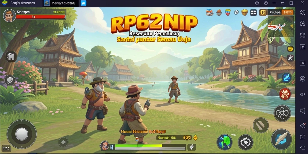 Tampilan gameplay RP62RP yang ceria dan mengasyikkan.
