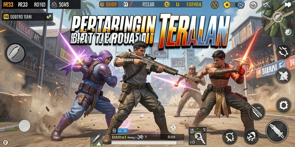 Gameplay seru dalam mode Battle Royale yang menegangkan.