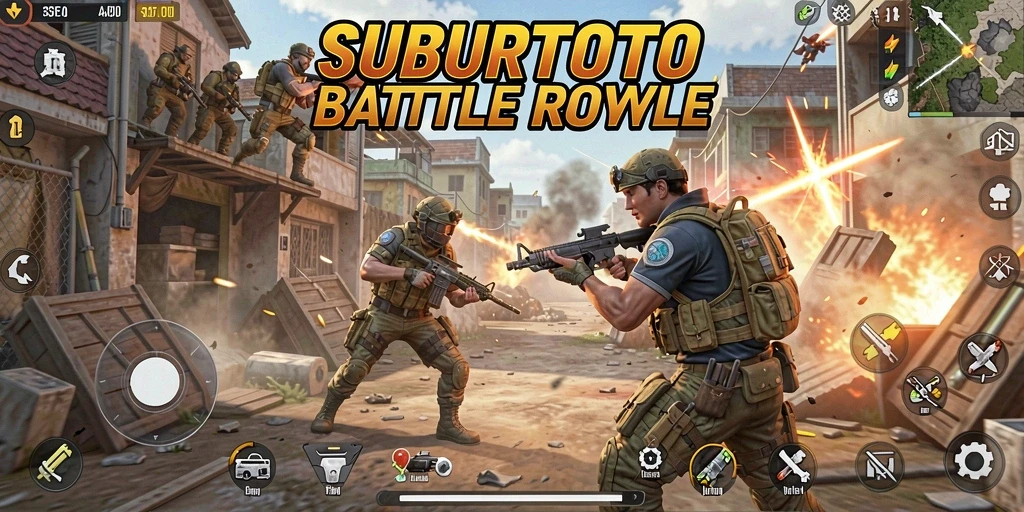 Screenshot menarik dari gameplay SUBURTOTO dalam pertempuran Battle Royale.