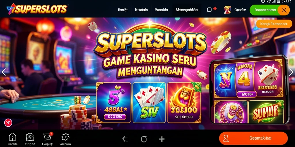 Tampilan gameplay menarik dari SUPERSLOTS dengan tema slot yang bervariasi.