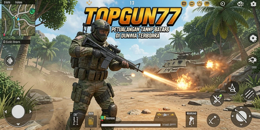 Tampilan menarik dari gameplay Open World TOPGUN77.