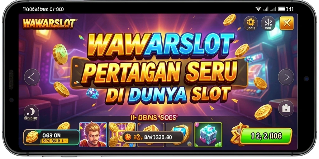 Tampilan seru dari gameplay WAWARSLOT saat karakter bertarung.